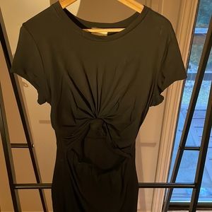 Peek-a-boo tshirt dress. Super flattering